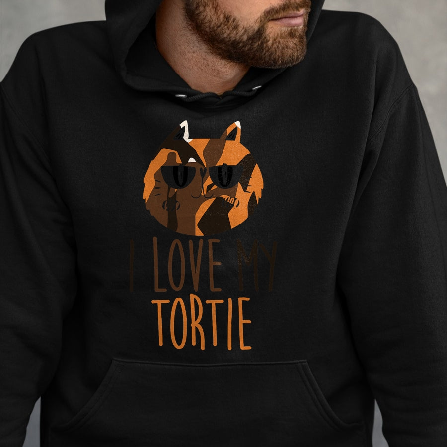 Cat Love Shirt, Funny Cat Lover Gift UnisexT-Shirt/Hoodie/Sweatshirt HLT00 - I love my cat (Tortie)I love my Tortoiseshell Cat T-Shirt for Men Women Kids