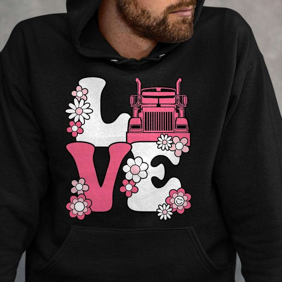 Best Truck Driver Life Shirt, Funny Trucker UnisexT-Shirt/Hoodie/Sweatshirt HLT00 - Cute Truck Love Semi Truck Driver Trucker Women Girls Kids T-Shirt