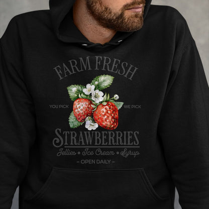Best Farmer Life Shirt, Funny Farmer UnisexT-Shirt/Hoodie/Sweatshirt HLT00 - Farm Fresh Strawberries Vintage Strawberry Farmers Farm T-Shirt