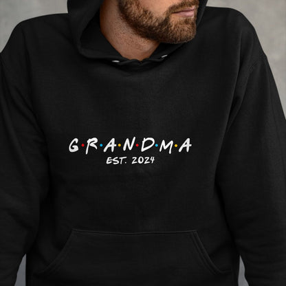 Best Grandma Shirt, Proud Grandma Unisex T-Shirt/Hoodie/Sweatshirt HLT00 - Soon to Be Grandma 2024 Gift Promoted to Grandma Est 2024 T-Shirt (2)