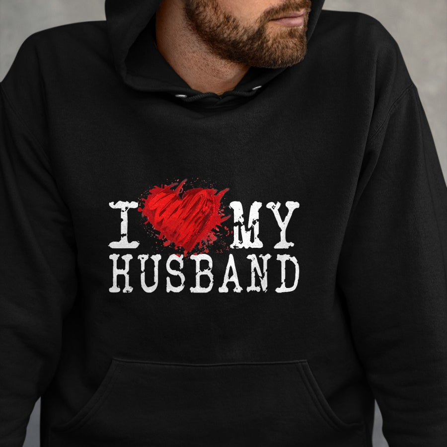 Best Wife Shirt, Wife and Husband Unisex T-Shirt/Hoodie/Sweatshirt HLT00 - I Love My Husband, Awesome Vintage Style Husband Love T-Shirt