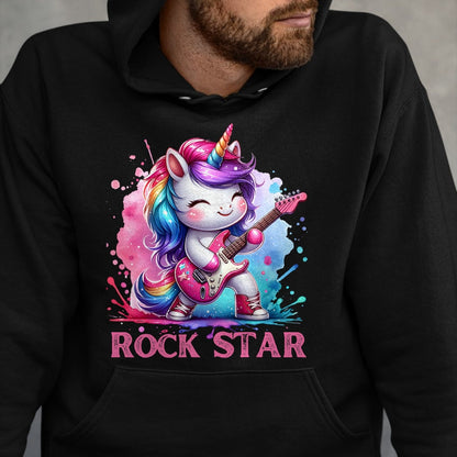 Guitar Lover Shirt, Funny Guitar UnisexT-Shirt/Hoodie/Sweatshirt HLT00 - Cute Unicorn Rock Star Guitar Rockin_ Music Singer T-Shirt