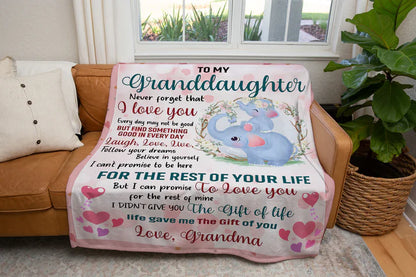 Special Gift For Your Granddaughter Blanket - From Grandma
