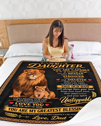 Special Gift For Your Daughter Blanket - From Dad (SKU2610-872)