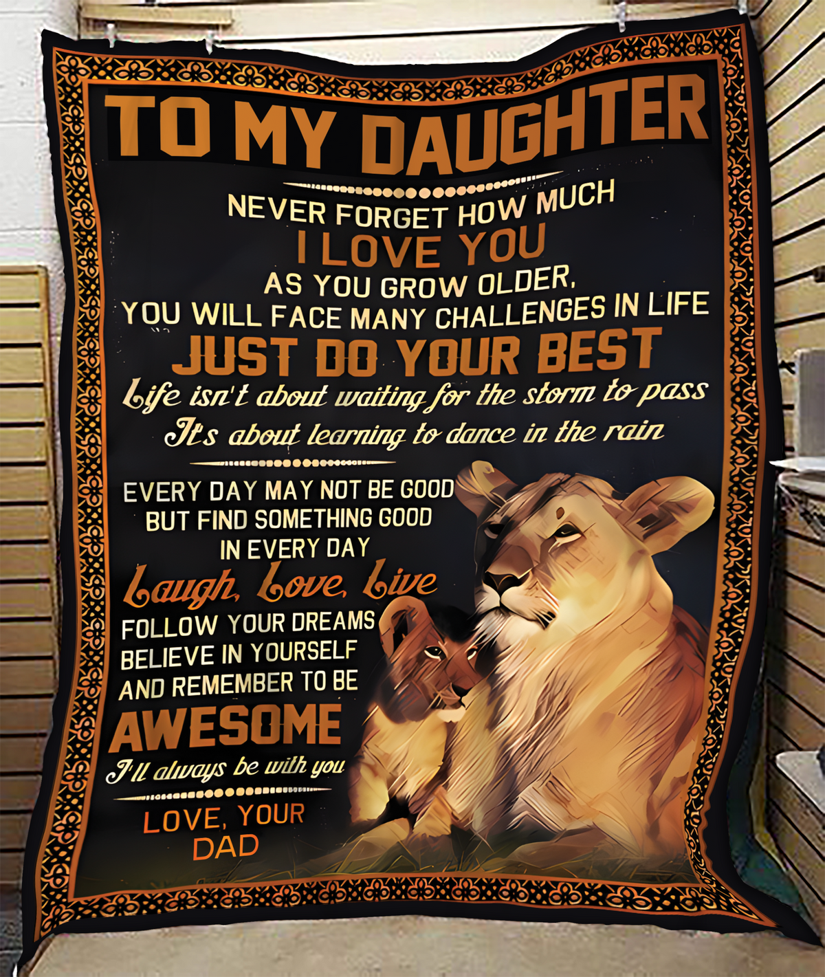 Special Gift For Your Daughter Blanket - From Dad (SKUB12-101)
