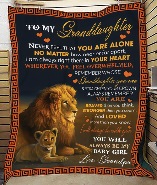 Special Gift For Your Granddaughter Blanket - From Grandpa (SKUB11-121)