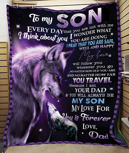Special Gift For Your Son Blanket - From Dad (SKUB12-06)