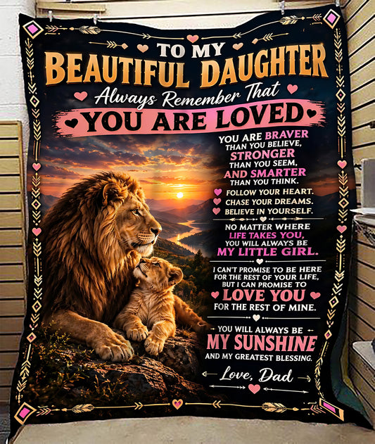 Special Gift For Your Daughter Blanket - From Dad (SKU2609-61)