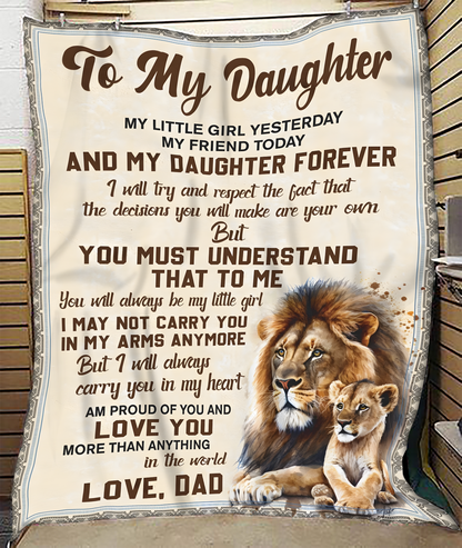 Special Gift For Your Daughter Blanket - From Dad (SKUB11-162)