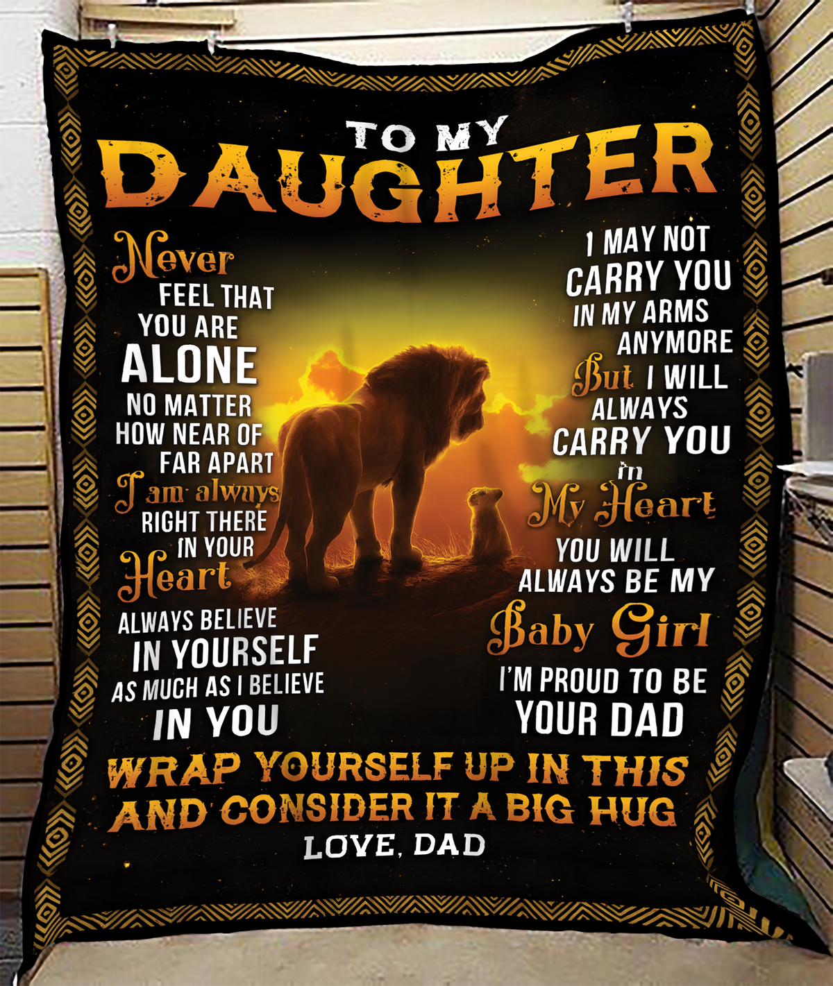 Special Gift For Your Daughter Blanket - From Dad (SKUB12-71)