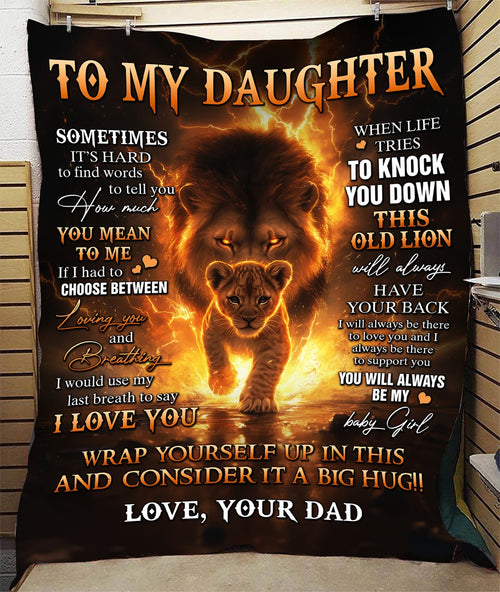 Special Gift For Your Daughter Blanket - From Dad (SKUB12-65)