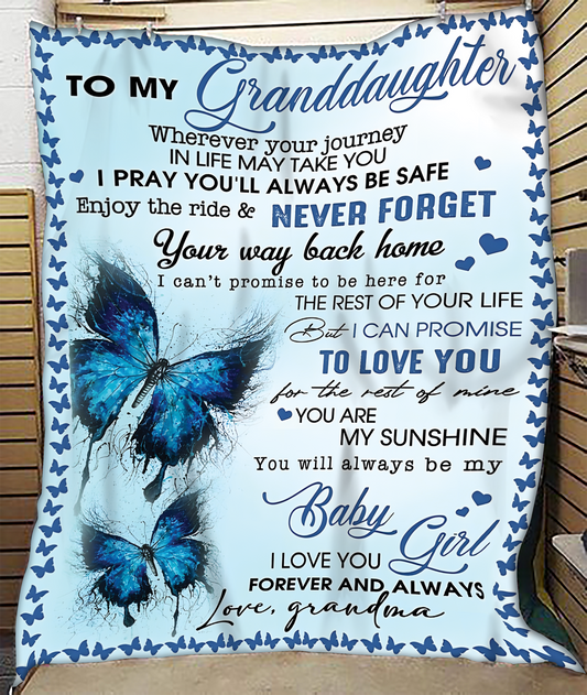 Special Gift For Your Granddaughter Blanket - From Grandma (SKUB12-24)