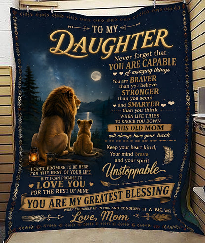 Special Gift For Your Daughter Blanket - From Mom (SKU2607-20)