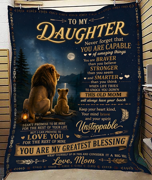 Special Gift For Your Daughter Blanket - From Mom (SKU2607-20)