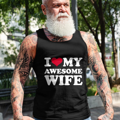 Best Wife Shirt, Wife and Husband Unisex T-Shirt/Hoodie/Sweatshirt HLT00 - I love my awesome wife T-Shirt