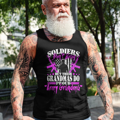 Best Grandma Shirt, Proud Grandma Unisex T-Shirt/Hoodie/Sweatshirt HLT00 - Proud Army Grandma Soldiers Don't Brag Military Grandmother T-Shirt (1)