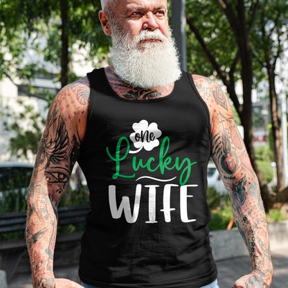 Best Wife Shirt, Wife and Husband Unisex T-Shirt/Hoodie/Sweatshirt HLT00 - Gift for wife T shirt, lucky wife   Womens Happy Saint Patricks Day Irish Shamrock One Lucky Wife V-