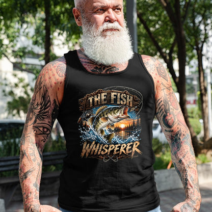 Funny Fishing Shirt, Gift For Fishing Lover Unisex T-Shirt/Hoodie/Sweatshirt HLT00 - The Fish Whisperer Funny Bass Fishing Sunset Angler T-Shirt