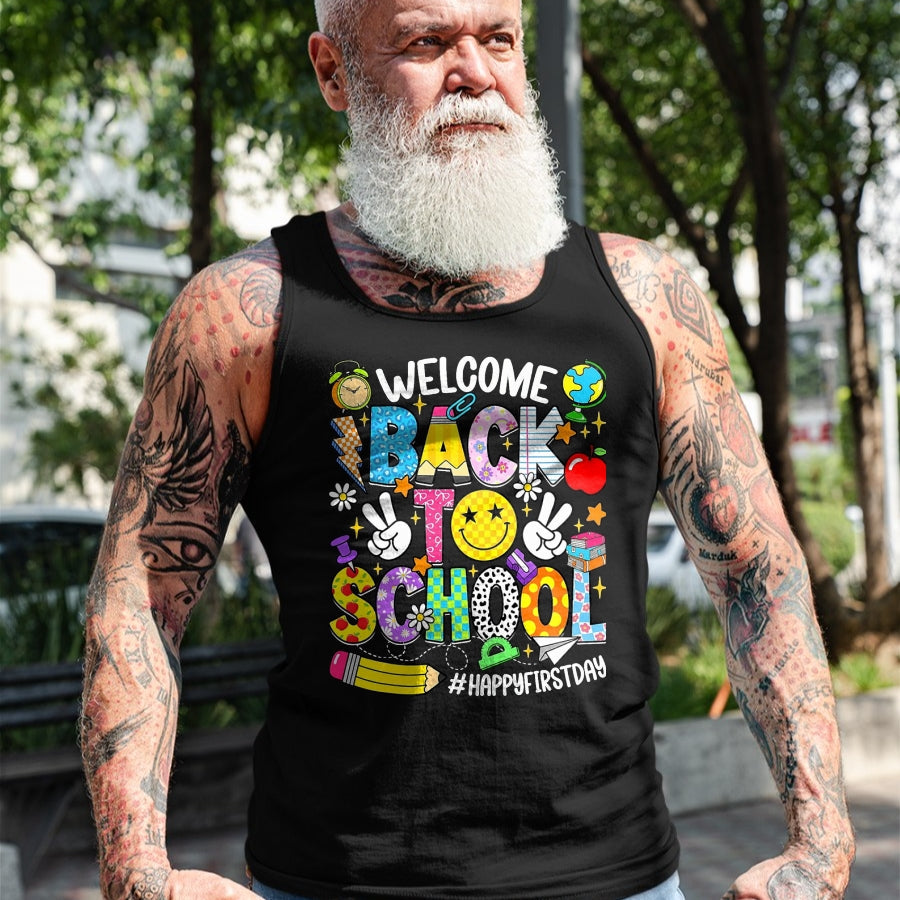Best Student Shirt, Funny Back To School UnisexT-Shirt/Hoodie/Sweatshirt HLT00 - Welcome Back to School Happy First Day of School Teacher Kid T-Shirt, Men, Black, 3X-Large (1)