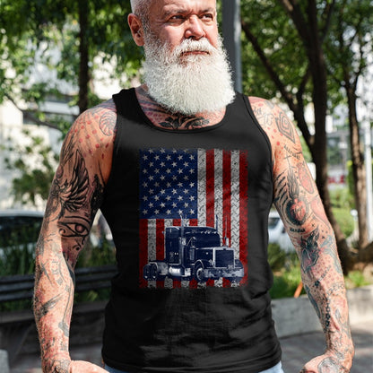 Best Truck Driver Life Shirt, Funny Trucker UnisexT-Shirt/Hoodie/Sweatshirt HLT00 - Truck Driver American Flag Patriotic Trucker T-Shirt