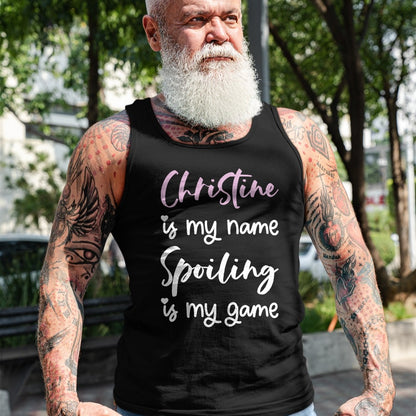 Best Wife Shirt, Wife and Husband Unisex T-Shirt/Hoodie/Sweatshirt HLT00 - Christine Name Personalized Women Spoiled Girl Cute Pink T-Shirt
