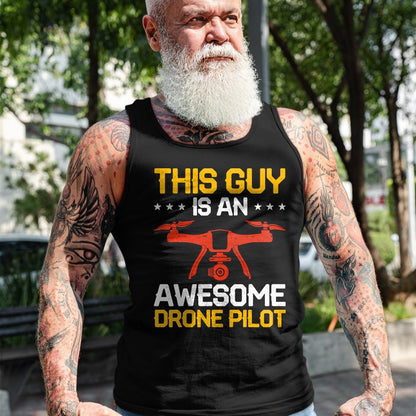 Best Wife Shirt, Wife and Husband Unisex T-Shirt/Hoodie/Sweatshirt HLT00 - This Guy Is An Awesome Drone Pilot T-Shirt