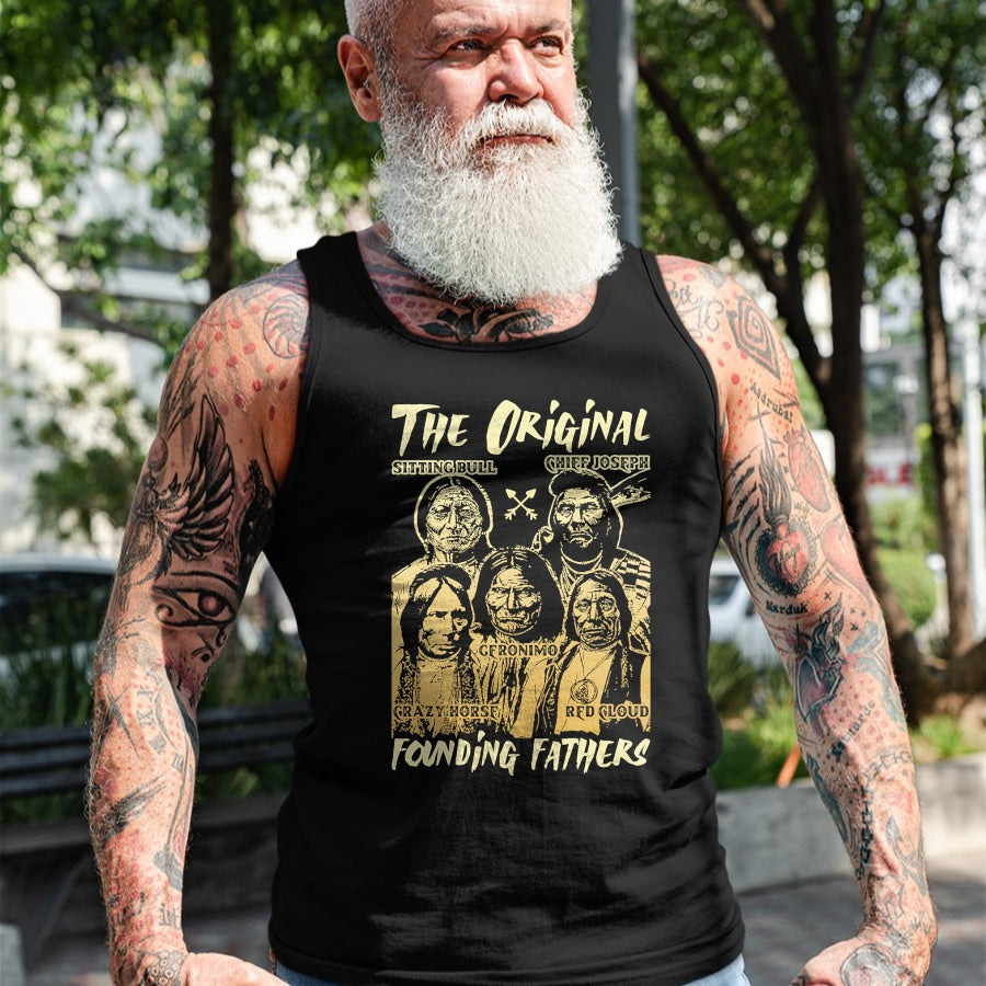 Native American T-Shirts, Vintage Native American Unisex T-Shirt/Hoodie/Sweatshirt HLT00 - The Original Founding Fathers Native American Themed