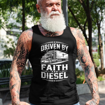Best Truck Driver Life Shirt, Funny Trucker UnisexT-Shirt/Hoodie/Sweatshirt HLT00 - Driven Faith and Diesel Trucking Jesus Christian Trucker T-Shirt