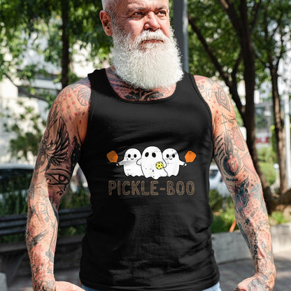 Funny Pickleball Shirt, Pickleball Lover Unisex T-Shirt/Hoodie/Sweatshirt HLT00 - Halloween Pickleball Ghosts Pickle Boo Costume Men Women Kid T-Shirt, Women