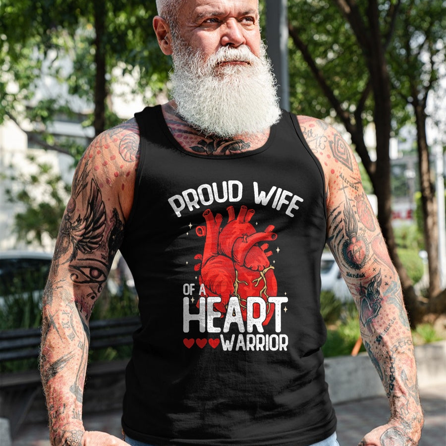 Best Wife Shirt, Wife and Husband Unisex T-Shirt/Hoodie/Sweatshirt HLT00 - Gift for wife T shirt, lucky wife   Proud Wife Of A Heart Warrior Heart Surgery T-Shirt