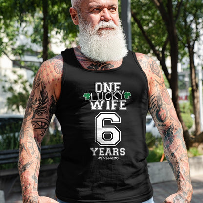 Best Wife Shirt, Wife and Husband Unisex T-Shirt/Hoodie/Sweatshirt HLT00 - Gift for wife T shirt, lucky wife   Womens 6 Years Lucky Wife Funny St Patrick's Day Anniversary Her
