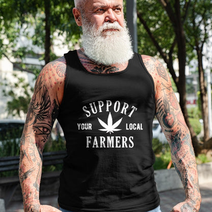 Best Farmer Life Shirt, Funny Farmer UnisexT-Shirt/Hoodie/Sweatshirt HLT00 - Support Your Local Farmers Cannabis Leaf Marijuana T-Shirt, Men, Burgundy, Large