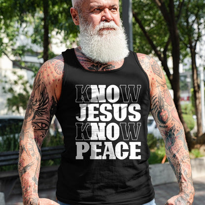 Christian Tee, Christian Faith Unisex T-Shirt/Hoodie/Sweatshirt HLT00 - Know Jesus Know Peace Religion God Church Christian Gifts T-Shirt (1)