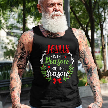Christian Tee, Christian Faith Unisex T-Shirt/Hoodie/Sweatshirt HLT00 - Jesus is the reason for the season christian christmas T-Shirt (1)