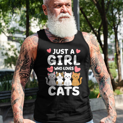Cat Love Shirt, Funny Cat Lover Gift UnisexT-Shirt/Hoodie/Sweatshirt HLT00 - Cat Just A Girl Who Loves Cats T-Shirt (2)