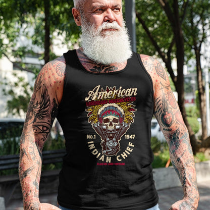 Native American T-Shirts, Vintage Native American Unisex T-Shirt/Hoodie/Sweatshirt HLT00 - Retro Vintage American Motorcycle Indian native Bikers Gift