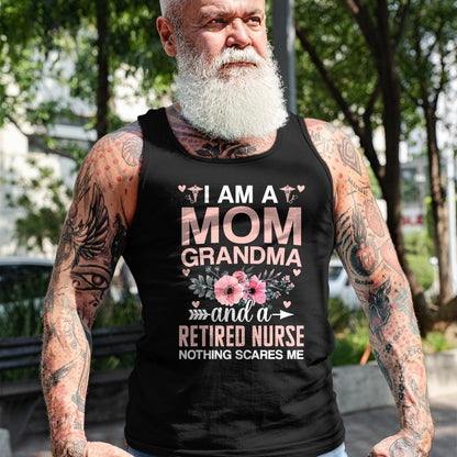 Funny Nurse Shirt, Nurse Unisex T-Shirt/Hoodie/Sweatshirt HLT00 - I'm Nurse Mom Nothing Scares Me RN Mother's Day Nursing Life T-Shirt