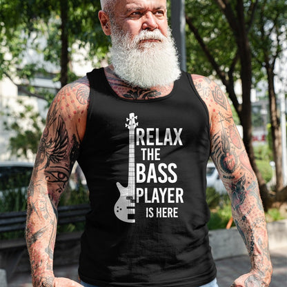 Guitar Lover Shirt, Funny Guitar UnisexT-Shirt/Hoodie/Sweatshirt HLT00 - Relax The Bass Player is here Bass Guitar T-Shirt
