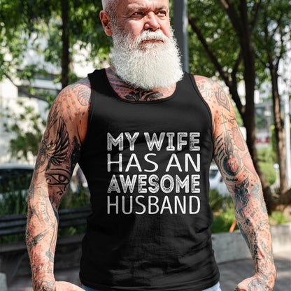 Best Wife Shirt, Wife and Husband Unisex T-Shirt/Hoodie/Sweatshirt HLT00 - My wife has an awesome husband T-Shirt (6)