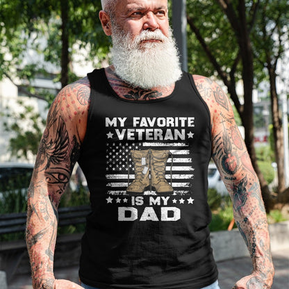 Proud Veteran Shirt, Funny Veteran UnisexT-Shirt/Hoodie/Sweatshirt HLT00 - Father Veterans Day My Favorite Veteran Is My Dad for Kids T-Shirt