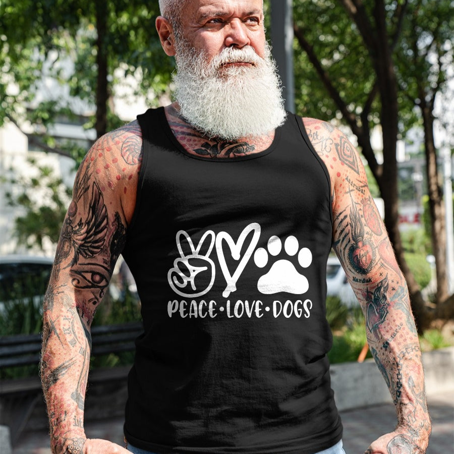 Dog Love Shirt, Dog Lover Gift T-Shirt/Hoodie/Sweatshirt HLT00 - Retro Vintage Peace Love Dog Tshirt Funny Dog Lover Gifts T-Shirt