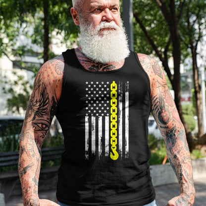 Best Truck Driver Life Shirt, Funny Trucker UnisexT-Shirt/Hoodie/Sweatshirt HLT00 - Tow Truck Driver Thin Yellow line USA Flag Gift Towing Dad T-Shirt
