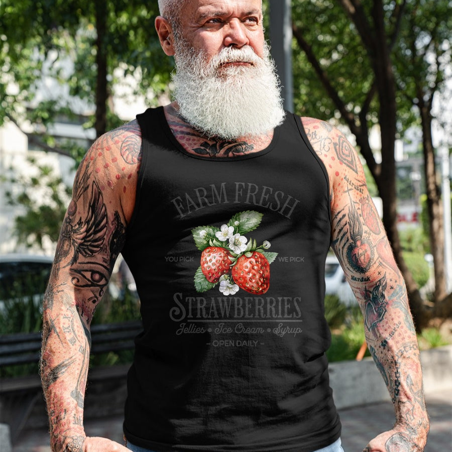 Best Farmer Life Shirt, Funny Farmer UnisexT-Shirt/Hoodie/Sweatshirt HLT00 - Farm Fresh Strawberries Vintage Strawberry Farmers Farm T-Shirt