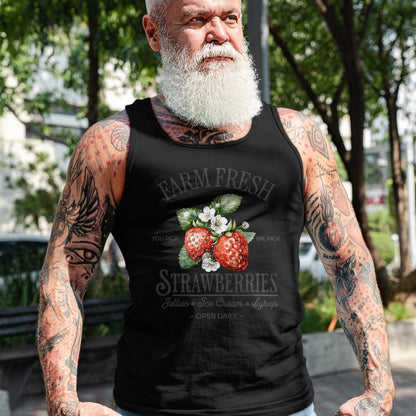 Best Farmer Life Shirt, Funny Farmer UnisexT-Shirt/Hoodie/Sweatshirt HLT00 - Farm Fresh Strawberries Vintage Strawberry Farmers Farm T-Shirt