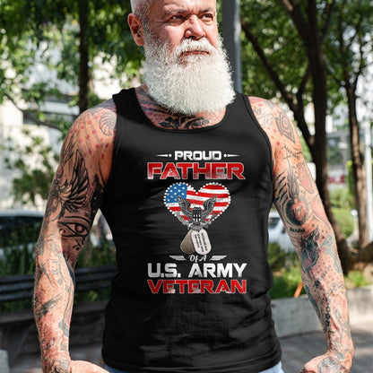 Gift for Dad Shirt, Funny Dad Unisex T-Shirt/Hoodie/Sweatshirt HLT00 – Proud Father Of A U.S. Army Veteran T shirt Gift