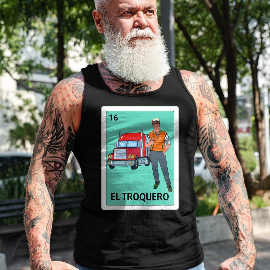 Best Truck Driver Life Shirt, Funny Trucker UnisexT-Shirt/Hoodie/Sweatshirt HLT00 - Truck Driver Spanish Mexican El Troquero Bingo Card Game T-Shirt