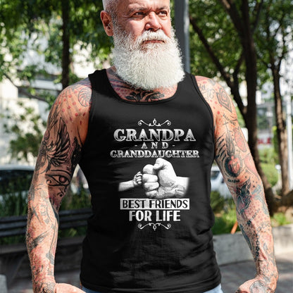 Best Grandpa Shirt, Proud Grandpa Unisex T-Shirt/Hoodie/Sweatshirt HLT00 - Grandpa and Granddaughter Best Friends For Life Matching T-Shirt T-Shirt (1)