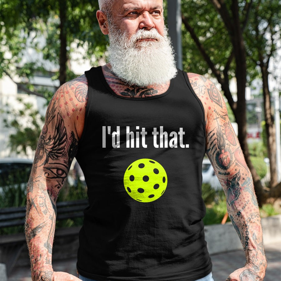 Funny Pickleball Shirt, Pickleball Lover Unisex T-Shirt/Hoodie/Sweatshirt HLT00 - I'd Hit That Pickleball Funny Pickleball I'd Hit That T-Shirt