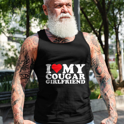 Best Wife Shirt, Wife and Husband Unisex T-Shirt/Hoodie/Sweatshirt HLT00 - I Love My Cougar Girlfriend I Heart My Cougar GF T-Shirt
