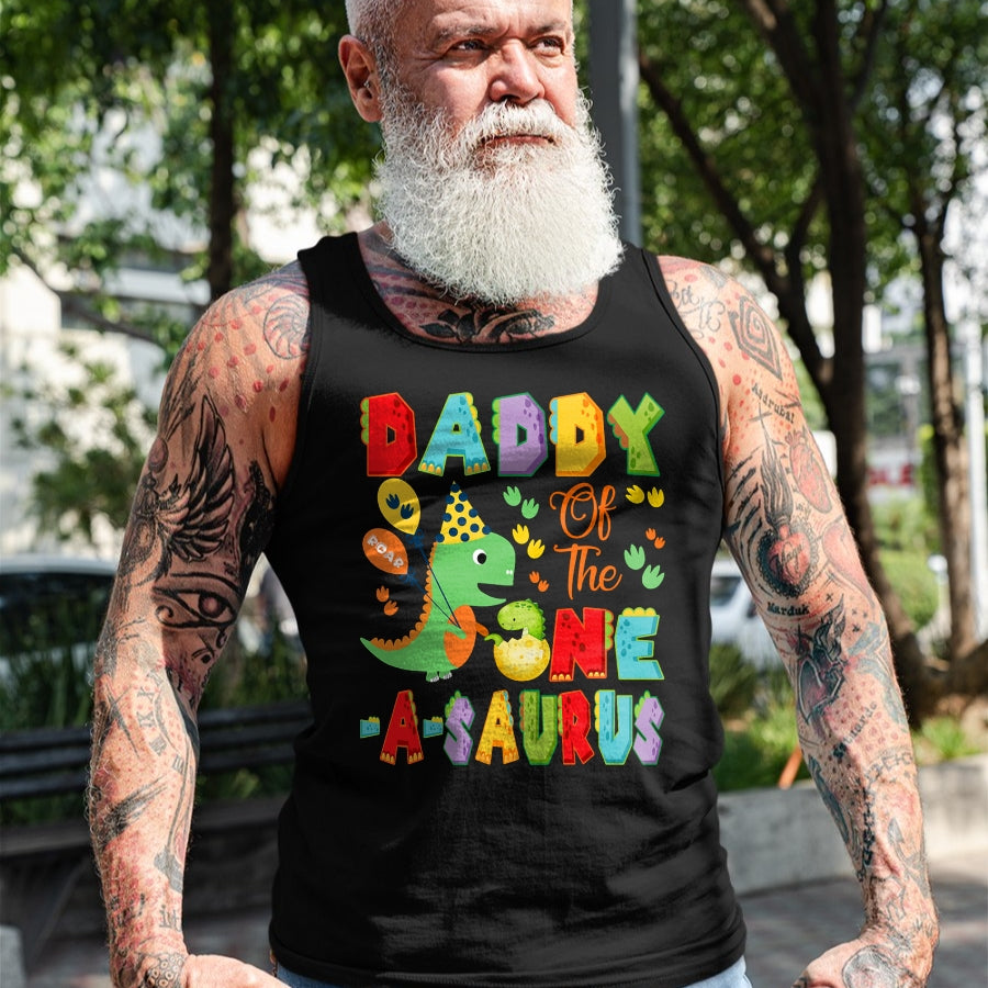 Best Dinosaur Lover Shirt, Funny Dinosaur UnisexT-Shirt/Hoodie/Sweatshirt HLT00 - Daddy of The One-A-Saurus 1st Birthday Boy Dinosaur T-Shirt